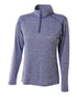 A4 Inspire Space Dye Quarter Zip (NW4010), Color 'Light Blue'
